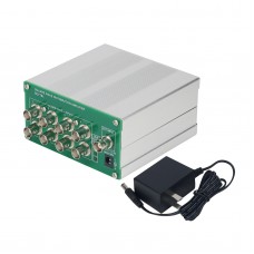 Clock Distributor Square Wave Distribution Amplifier 8-Channel Output (BNC Port Output 0-5Vpp)