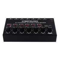 B020 6-Channel Stereo Mini Audio Mixer Mixing Console for Electric Blowpipe/Guitar/Keyboard/Drum