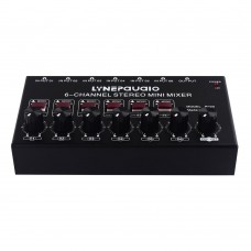 B020 6-Channel Stereo Mini Audio Mixer Mixing Console for Electric Blowpipe/Guitar/Keyboard/Drum