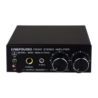 B022 Stereo Preamplifier Preamp Active Speaker Headphone Preamp with 6.35mm and 3.5mm Interfaces