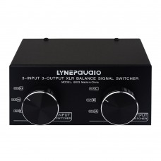 B033 Audio Switcher 3-Input 3-Output Audio Selector Suitable for Balanced XLR to Non-Balanced RCA