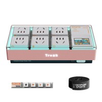 TC01-65W Punk Pink Hardcore Box Power Socket Multi-Functional Punk E-power Socket for Trozk with Anti-Surge Function