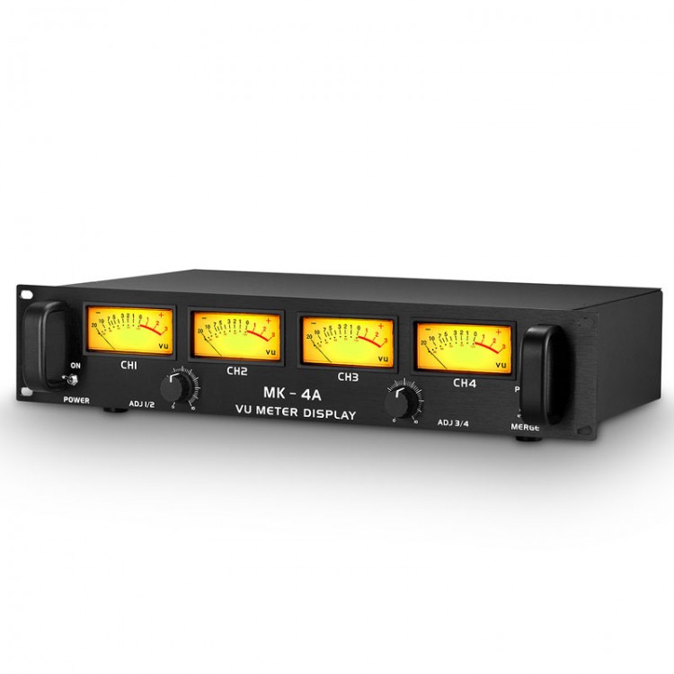 MK4A 2U 4 VU Meter Display Audio VU Meter High Performance Level Meter