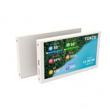 White USB 5 inch IPS Type-C Smart Screen of Computer Case for Computer Monitoring with Holder and USB Cable