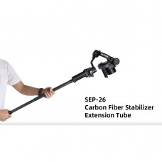 SEP-26 Carbon Fiber Stabilizer Extension Tube for DSLR Camera Stabilizer and Tripod Mounting with Anti-skid Handgrip