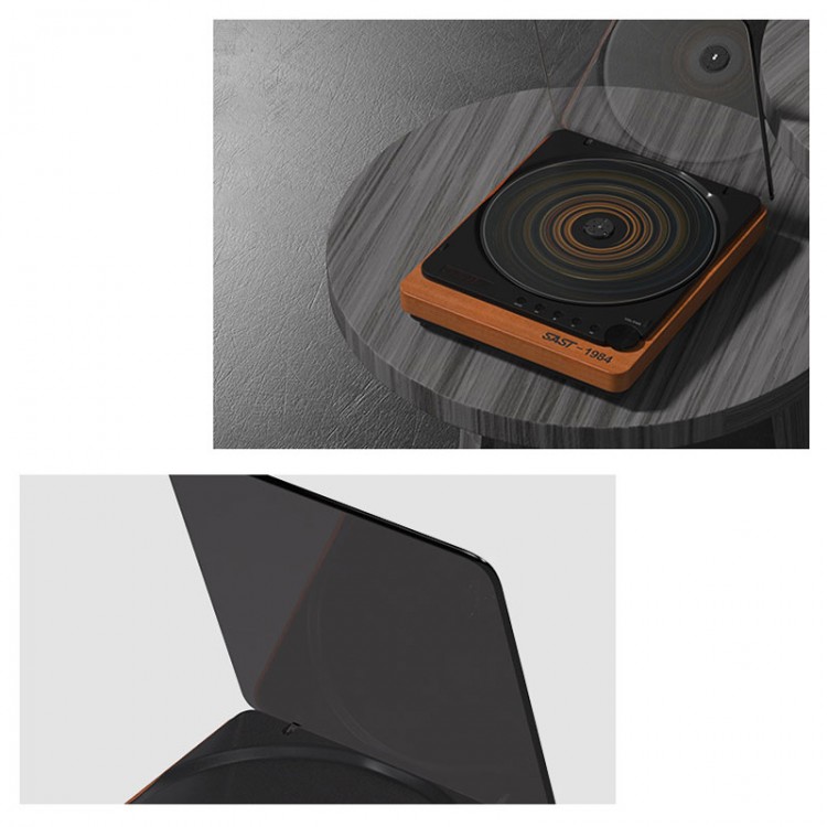 SAST1984 SA058 Portable CD Player Retro BT4.2 Bluetooth CD Player