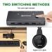 KVM201TC 4K USB-C/HDMI 2 Port KVM Switch HDMI KVM Switch for U Disk Keyboard Monitor Mouse Printer