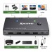 KVM201TCC 4K 60Hz KVM Switch 2 Port USB-C KVM Switch Supports Laptop PC Monitor Keyboard Mouse