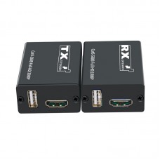 HDMI+USB Extender 30M 1080P HD No Delay Support HDCP and Synchronous Transmission of Audio and Video