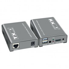 HDMI+USB Extender 200M TX and RX Receiver Extender 1080P HD Support IR Extending and Remote KVM Control