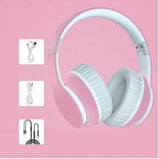 OCYCLE B6 Pink Active Noise Cancellation Sound Insulation Wireless Bluetooth Headphone with a Computer Cable