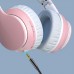 OCYCLE B6 Pink Active Noise Cancellation Sound Insulation Wireless Bluetooth Headphone with a Computer Cable