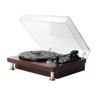 Vinyl Recorder Lossless Music 2.0 Stereo Output Power Wood Retro Ornament without Built-in Speaker