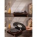 Vinyl Recorder Bluetooth Version 2.0 Stereo Output Power Wood Retro Ornament with Built-in Speaker