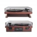 Vinyl Recorder Bluetooth Version 2.0 Stereo Output Power Wood Retro Ornament with Built-in Speaker