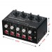 CX400A Stereo Mini Audio Mixer High Performance 4-Channel Passive Dual Mode Mixer with Zero Background Noise