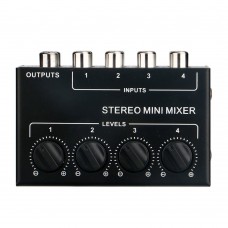CX400A Stereo Mini Audio Mixer High Performance 4-Channel Passive Dual Mode Mixer with Zero Background Noise
