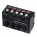 CX400A Stereo Mini Audio Mixer High Performance 4-Channel Passive Dual Mode Mixer with Zero Background Noise