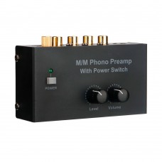 PP500W M/M Phono Preamplifier with Power Switch DC12V Portable Ultra-compact Stereo Preamplifier