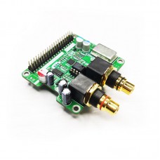 TCXO Crystal Oscillator and RJ-255BKPLG Base DAC ES9018K2M I2S Digital Audio Player Expansion Board for Raspberry Pi 4B