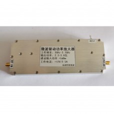 3GHz-3.7GHz 2.3-3.8W Microwave Power Amplifier RF Power Amp 3000MHZ-3700MHZ Module with Metal Shell