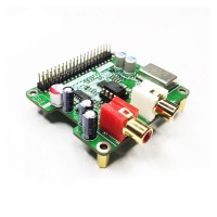 TCXO Crystal Oscillator and Full-copper Gold-plated RCA Base DAC ES9018K2M I2S Expansion Board for Raspberry Pi 4B