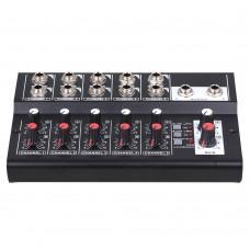 MIX5210 10-Channel Audio Mixer High Performance Reverb Mini Audio Mixer with 6.35mm Interface