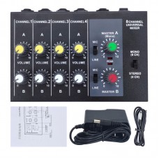 MIX428 8-Channel Audio Mixer Dual Mode High Performance Reverb Mini Audio Mixer with 6.35mm Interface