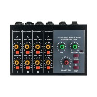 MIX428+ 8-Channel Audio Mixer Upgrade Version High Performance Reverb Effects Audio Mixer with Reverberation 6.35mm Interface