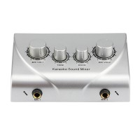 N1 Silvery Audio Mixer High Performance Mini Karaoke Sound Mixer with RCA and 6.35mm Interface