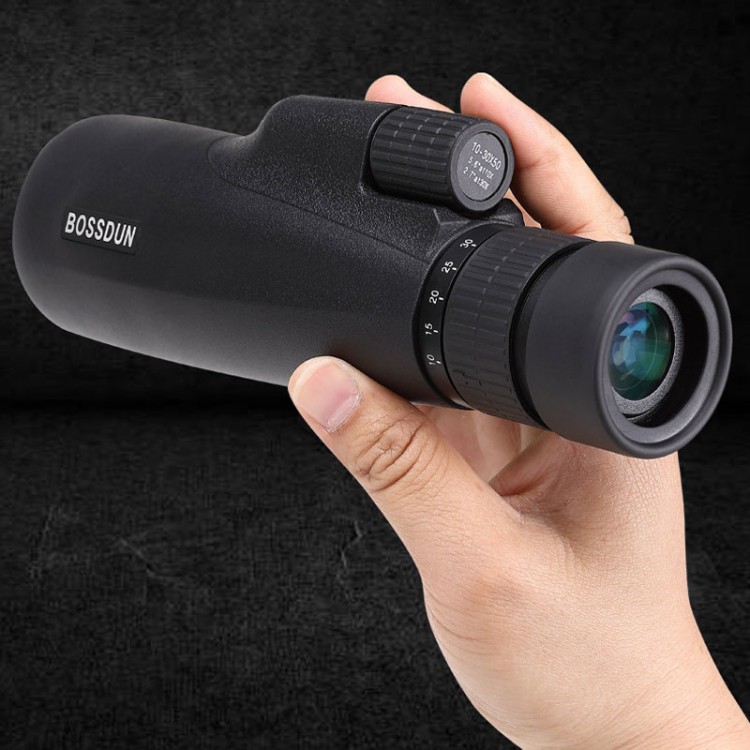 BOSSDUN 1030x50 Zoom Monocular Telescope Low Light Night Vision Monocular Black for Concert