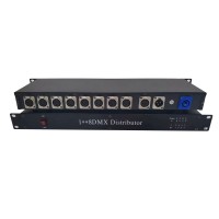 DMX512 8CH DMX Distributor DMX Amplifier with Photo-electric Isolation for Stage Lights PAR Beams