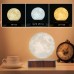 14CM/5.5" Floating Moon Lamp Levitating Light Night Lamp Gift Base Printed with Dark Wood Grain