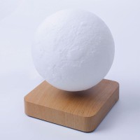 14CM/5.5" Floating Moon Lamp Levitating Light Night Lamp Gift Base Printed with Light Wood Grain