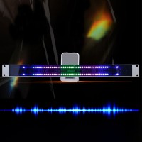 19" 1U USB Sound Control LED Music Spectrum Display Rhythm Light (Type 2) Suitable for Audio Cabinet