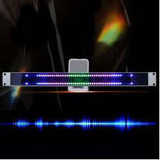 19" 1U USB Sound Control LED Music Spectrum Display Rhythm Light (Type 2) Suitable for Audio Cabinet
