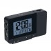 FanJu FJ3531 Projection Clock Alarm Clock Time Temperature Projection LED Screen USB Charging Black