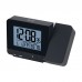 FanJu FJ3531 Projection Clock Alarm Clock Time Temperature Projection LED Screen USB Charging Black