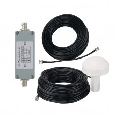 Mushroom Antenna Beidou GPS Timing Antenna (BNC Connector) w/ Signal Amplifier Feeder Extension Cable