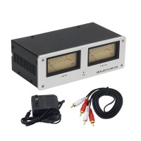 Silvery MIC-73 Voice Control Square Analog VU Meter Wire-free with Aluminum Alloy Panel and LED Warm Backlight