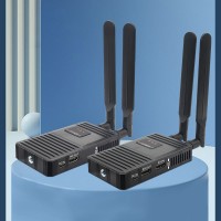 One Transmitter and Two Receivers 200M Dual Antenna 5.8G Wireless Transmission HDMI Extender with Low Delay