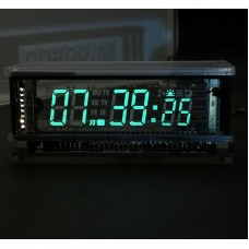 VFD Clock Desktop Clock Alarm Clock Wifi Timing 12/24 Hour with Vacuum Fluorescent Display and Shell