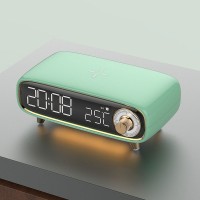 Bluetooth Speaker Alarm Clock Warm Night Light Present for Customers Female Teachers & Lady Friends