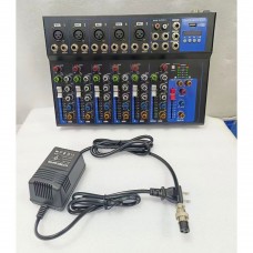 F7 7-Channel Professional Audio Mixer Mixing Console Applied to Stage Live Studio Karaoke DJ KTV