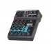 F-4A 4 Channel Mixing Console Small DJ Mixer Bluetooth Audio Mixer with Sound Card for Home PC Stage