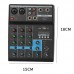F-4A 4 Channel Mixing Console Small DJ Mixer Bluetooth Audio Mixer with Sound Card for Home PC Stage