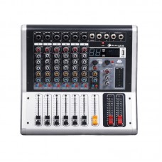 6 Channel PRO Mixer with Effects Power Mixer Bluetooth Audio Mixer for Stage Performance Conference