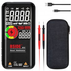 BSIDE S11 Rechargeable Smart Multimeter Tester AC DC Voltage Resistance Capacitance Tester Black