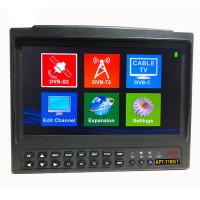 KPT-718S/T 7" Portable Satellite Finder (S2+T2+C) CCTV Camera Tester w/ Spectrum Analysis HD Monitor