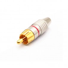 1PCS Red RCA Connector Welding-free Audio Plug for Audio and Video Cable & Monitor and Speaker Connector